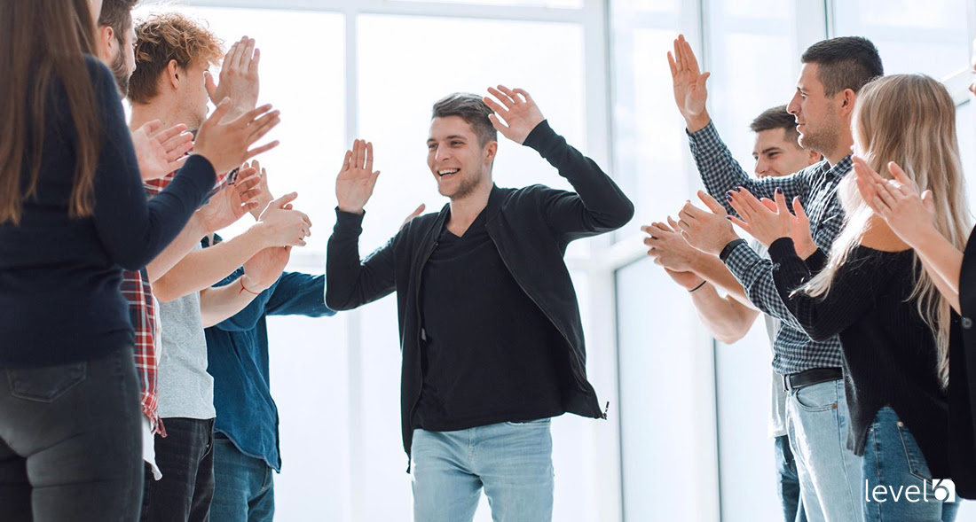 A Team Recognizing an Employee