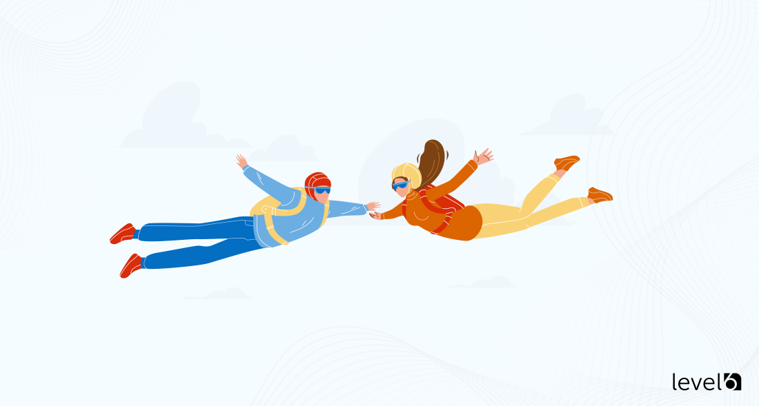 Illustration of Sky Diving