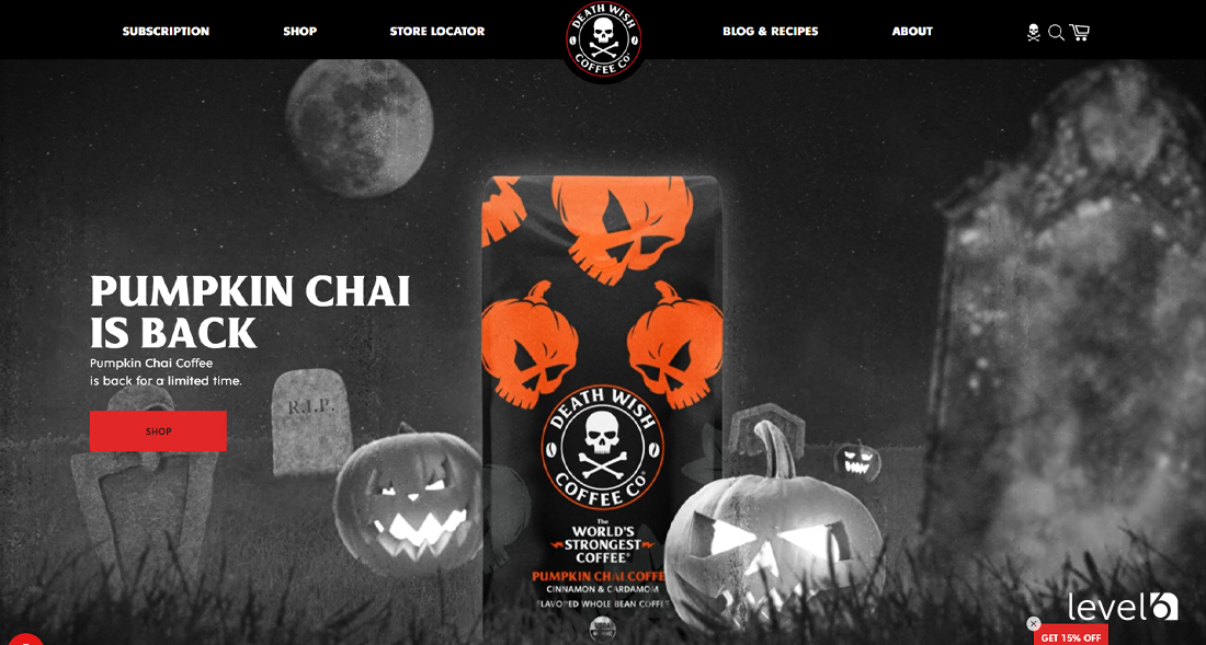 Death Wish Coffee Website