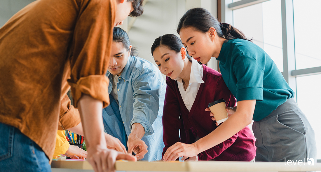 A Sales Team Collaborating