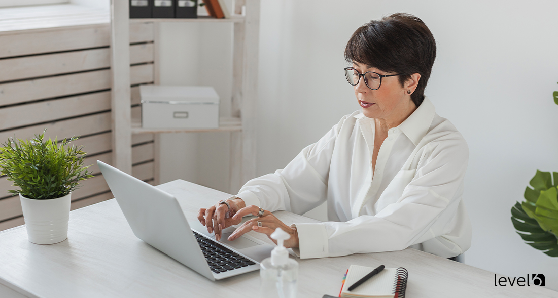 A Business Leader Monitoring an Online Portal