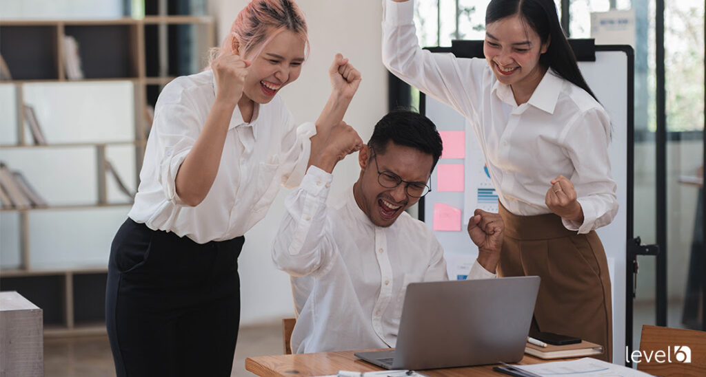 A Team Earning Rewards