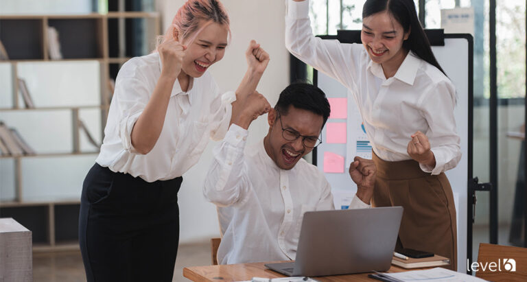 A Team Earning Rewards