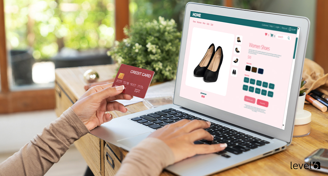 A Person Shopping Online