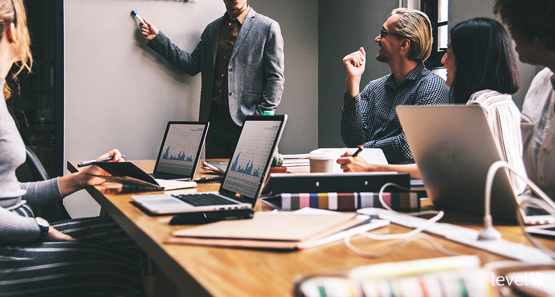A Sales Team Reviewing Sales Data