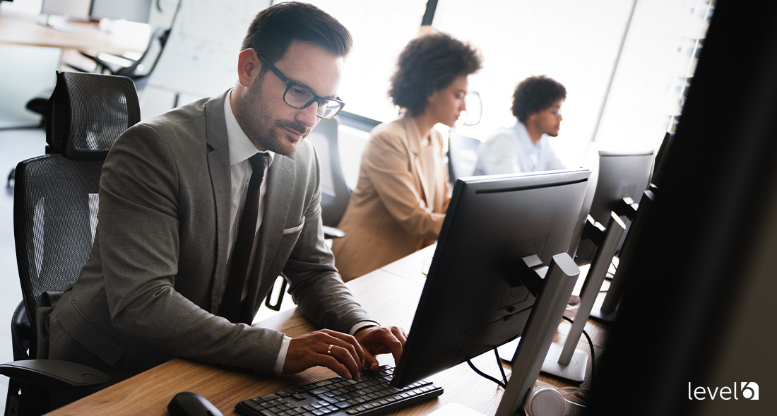 A Team Member Taking an Online Survey