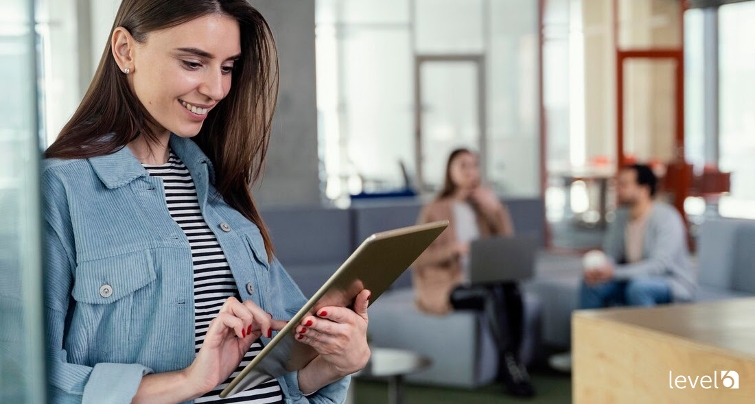 A Woman Accessing a Program