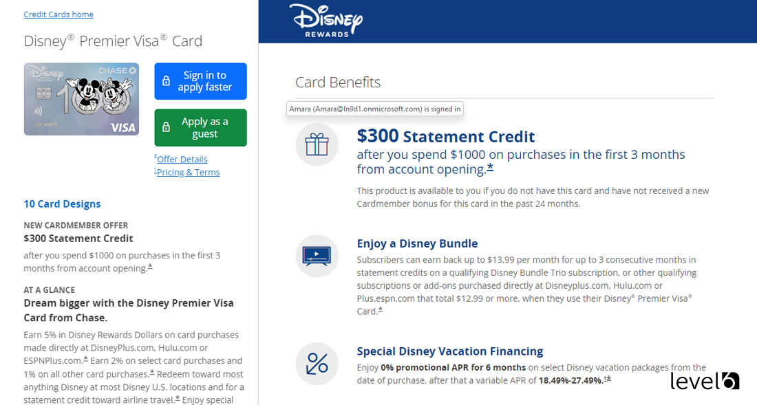 Disney Premier Visa Card
