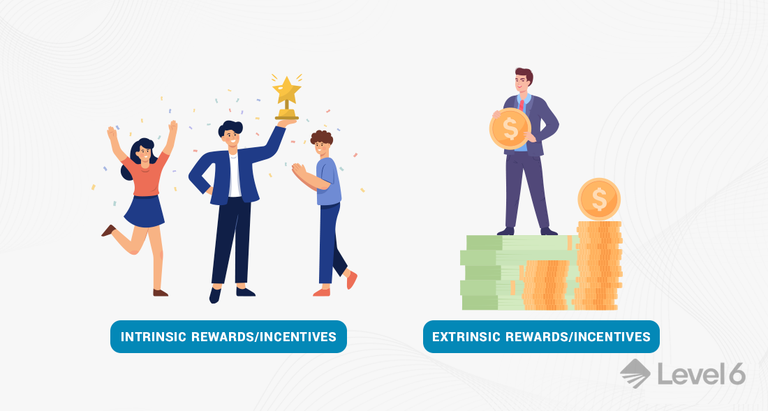 Intrinsic and extrinsic rewards