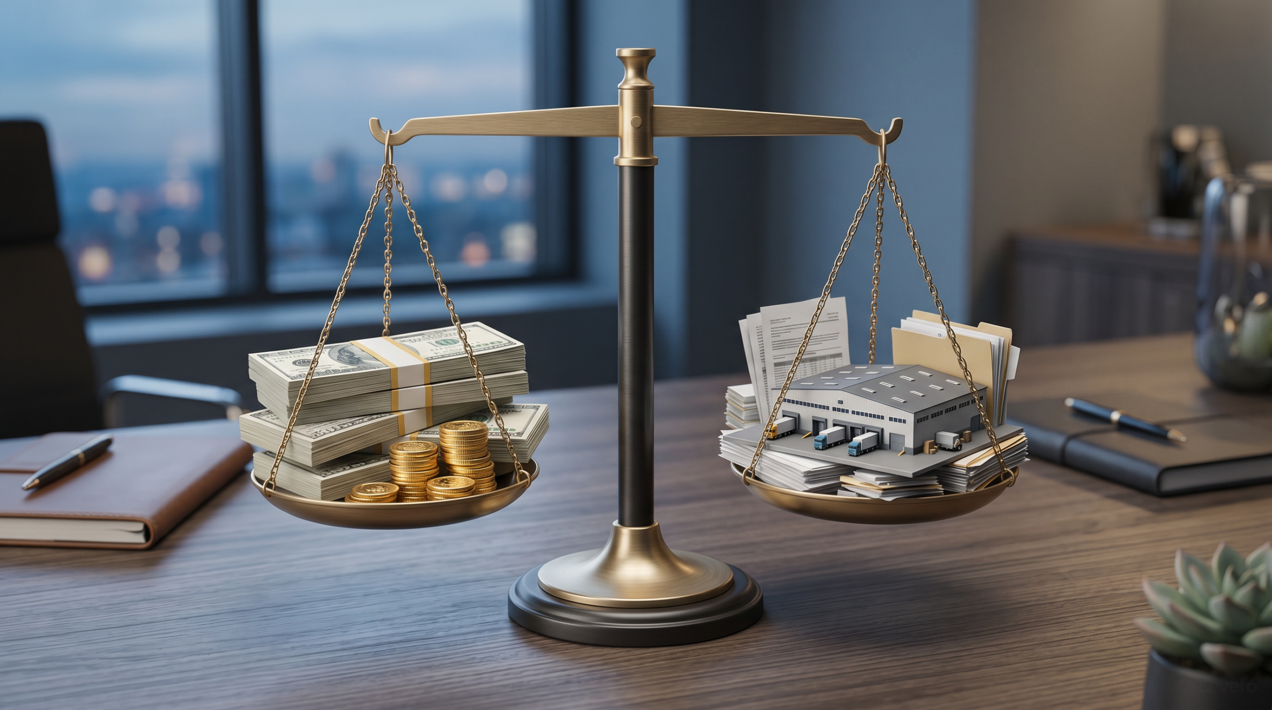 Rebate programs pros and cons: balance scale weighing financial benefits against administrative burden
