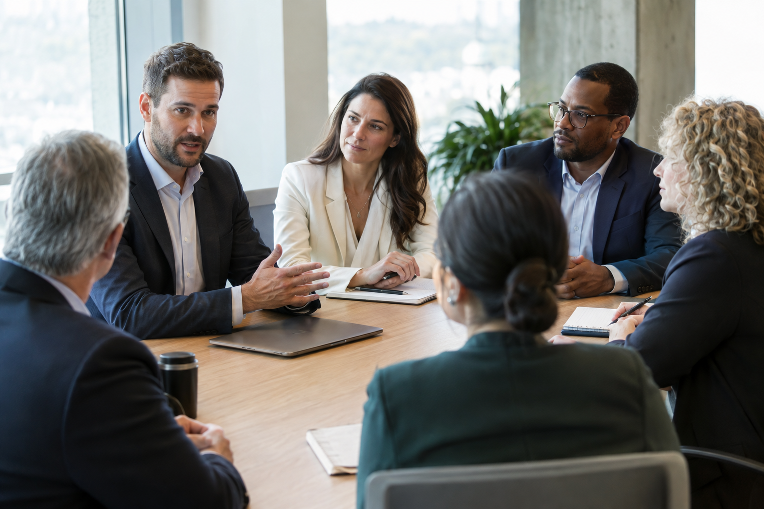 Channel managers and partner representatives in an advisory roundtable discussing partner qualification criteria